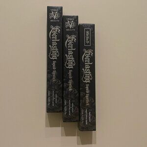 Bundle of 3 KVD Vegan Beauty Everlasting Liquid Lipstick Full Size 6.6ml New